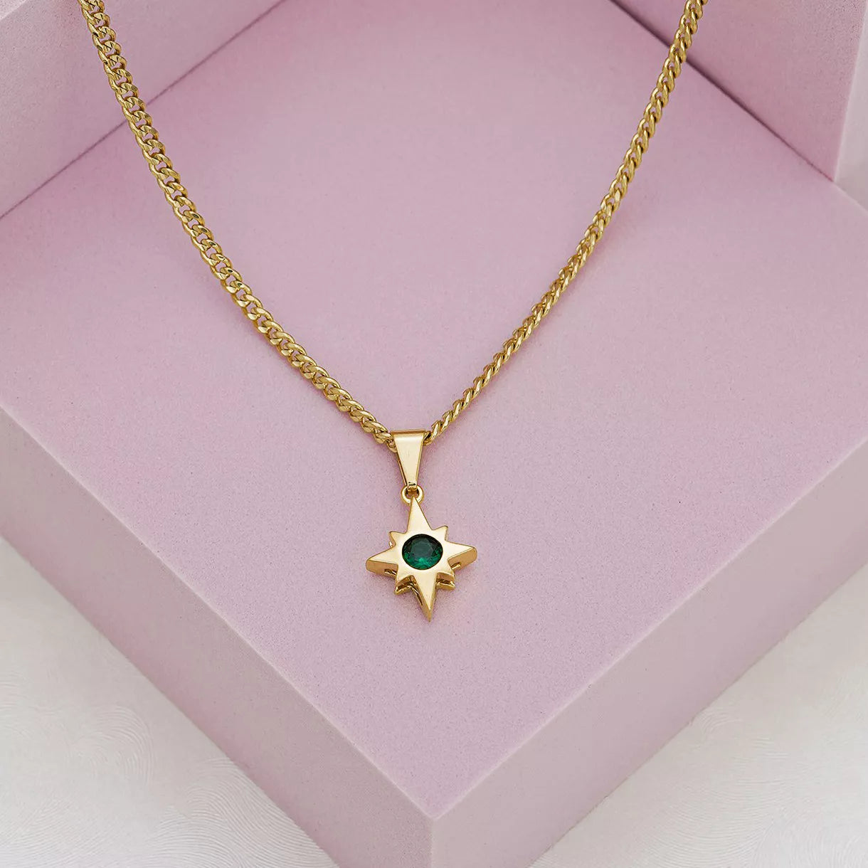 Dije Estrella circonia Oro laminado