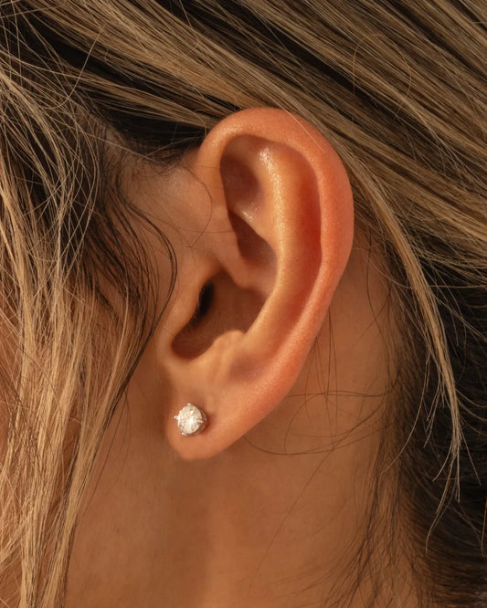 Arete Topo Crystal Bold 5mm Plata ley 925