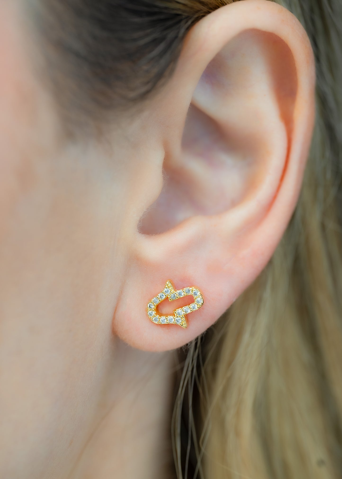 Arete Mano Hamnsa Circonias Oro laminado