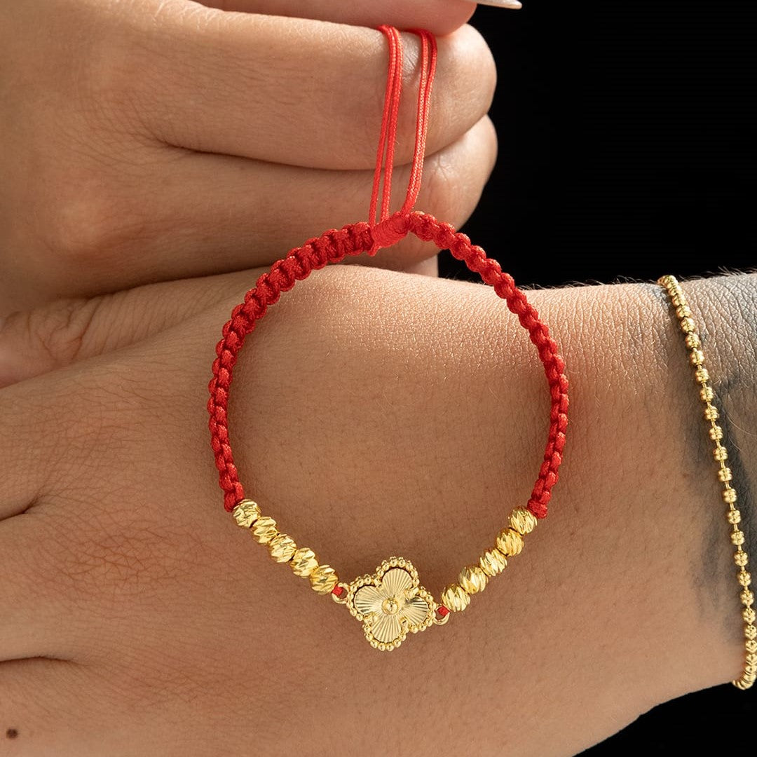 Manilla Clover sol esfera balines italy 4mm Oro laminado