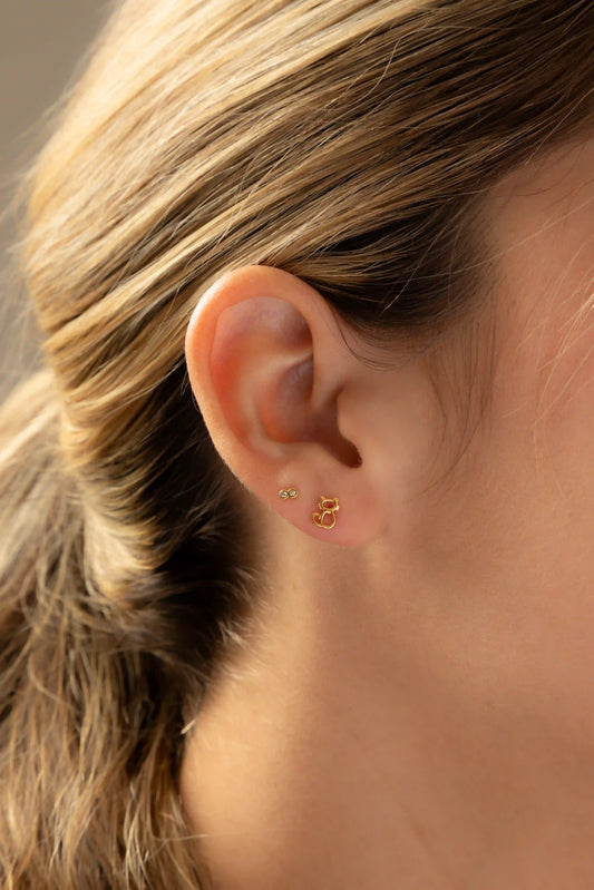 Arete Cat Mini Oro laminado