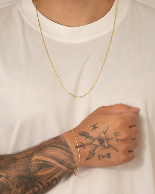 Cadena Tube Gold IT 65cm Oro laminado