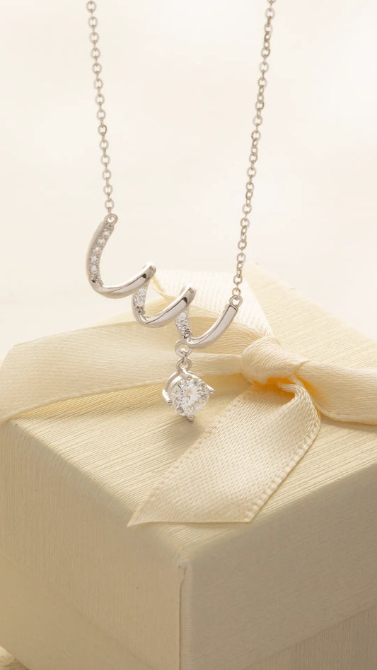 Gargantilla Wave Crystal 40cms + ext Plata ley 925