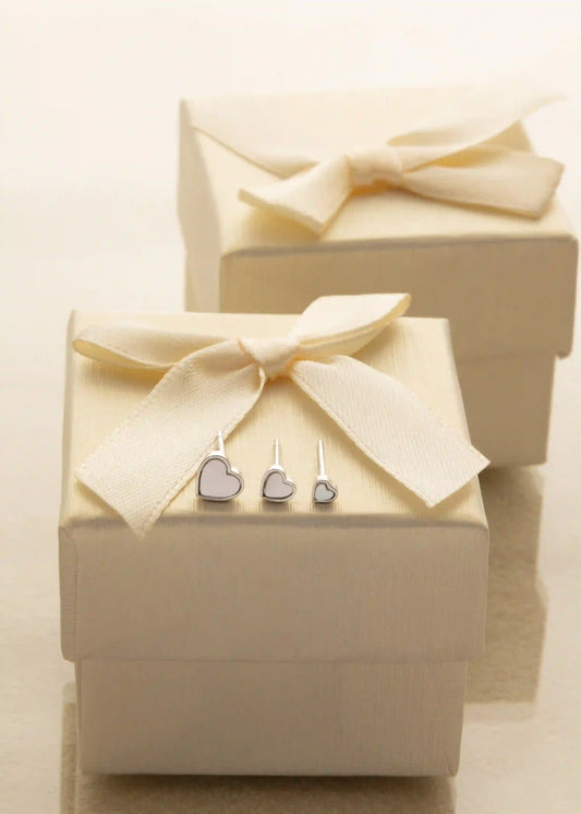 Arete Set Cuore Nacar Plata ley 925