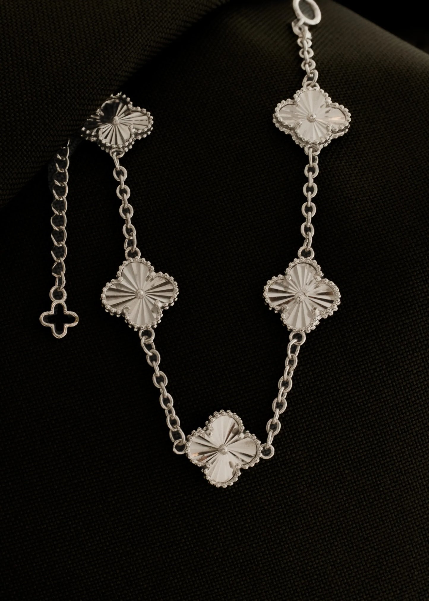 Pulsera Clover 1.2cm 18cms Plata ley 925