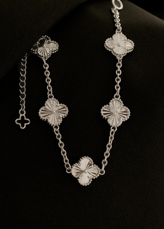 Pulsera Clover 1.2cm 18cms Plata ley 925