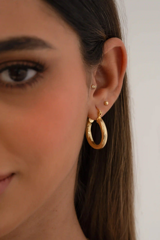 Arete Double Oro laminado