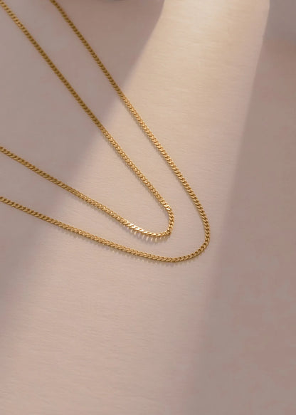 Cadena Cubanita 1.5mm 65cms Oro laminado