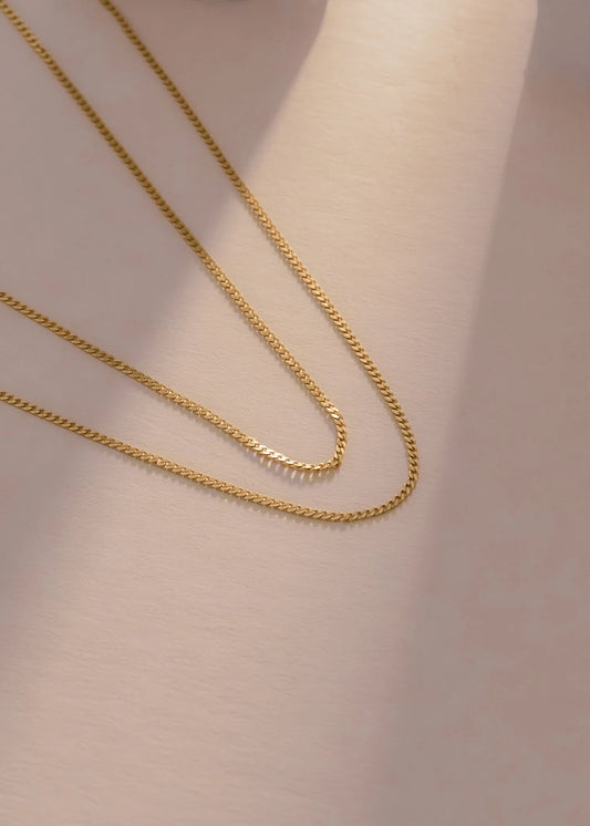 Cadena Cubanita 1.5mm 65cms Oro laminado