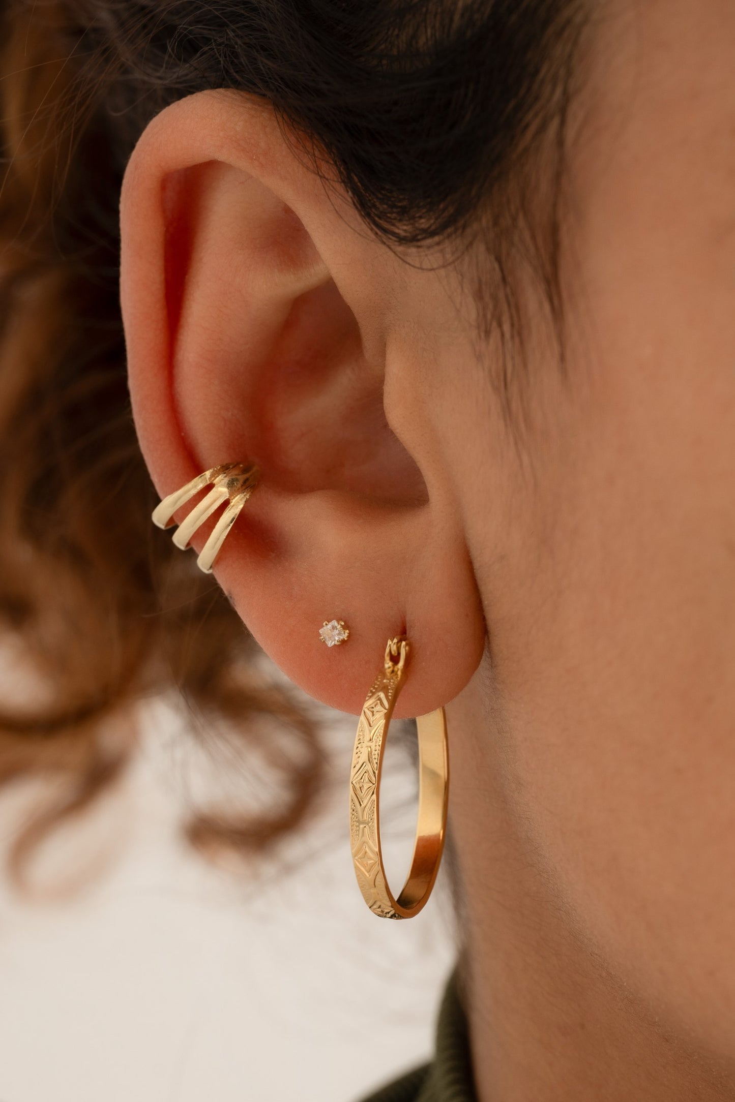 Arete Ear Pretty Oro laminado