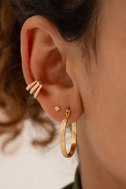 Arete Ear Pretty Oro laminado