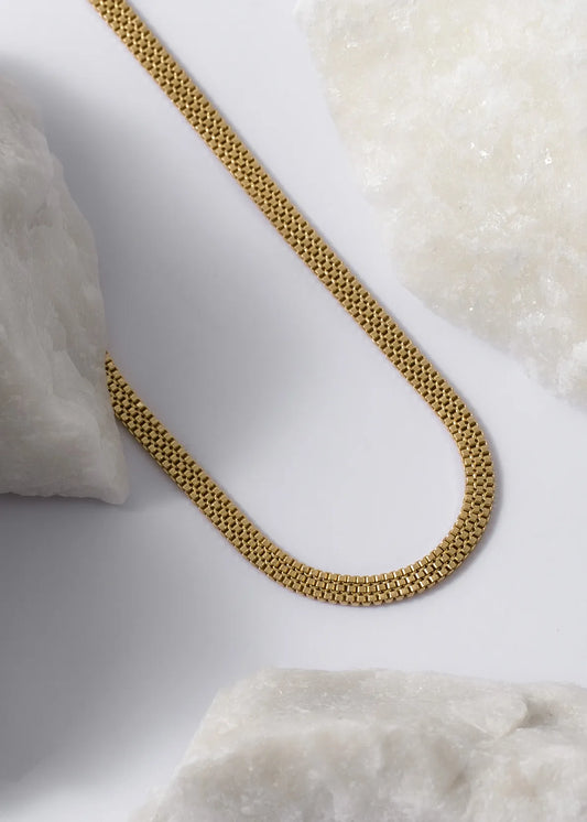 Cadena Veneciana 3mm 65cms Oro laminado