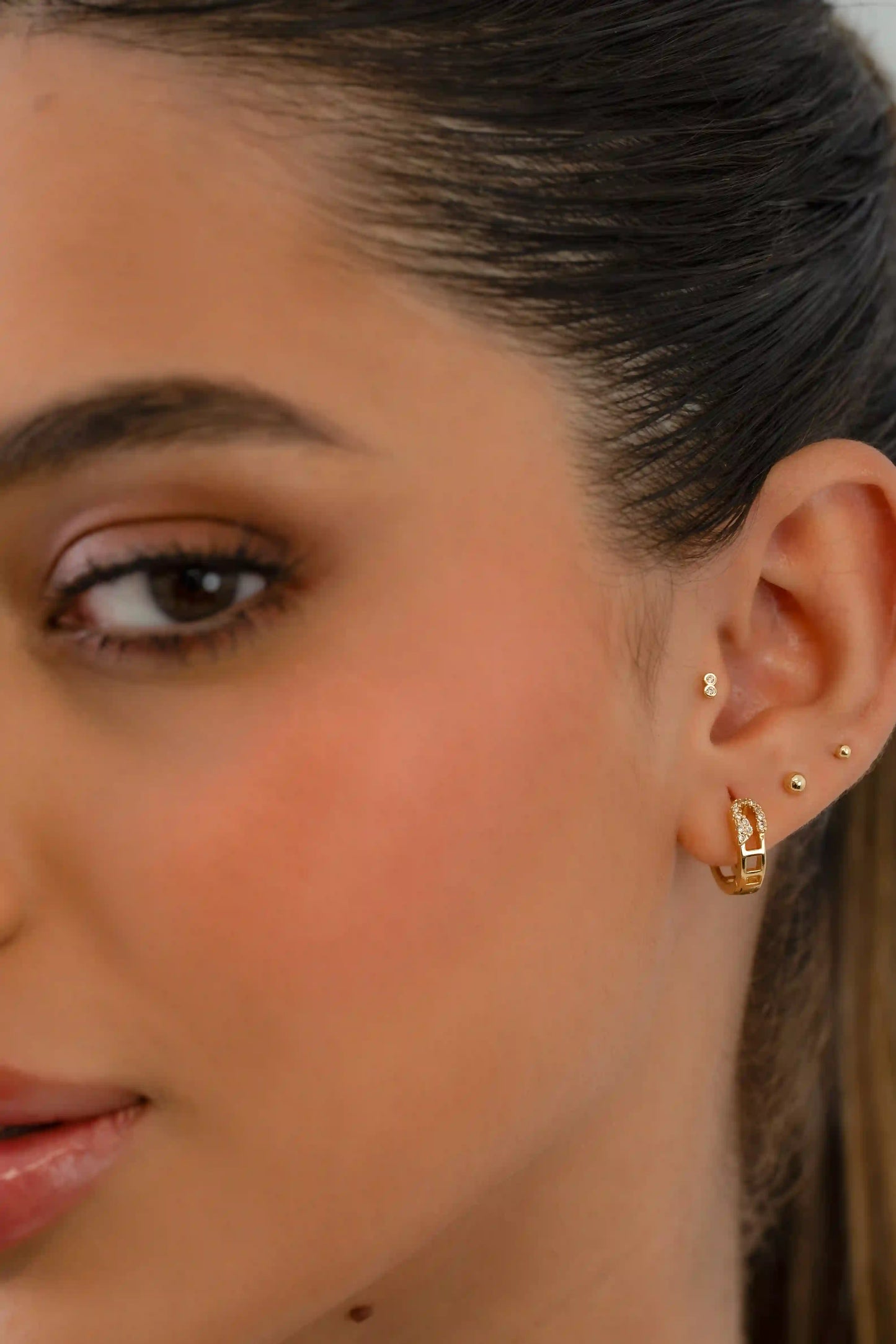 Arete Candonga Clip Oro laminado