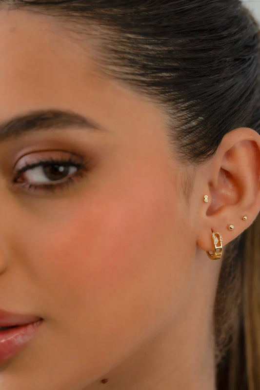 Arete Candonga Clip Oro laminado