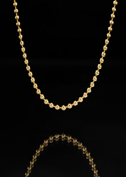 Tobillera Militar Delg 11 mm 24 cms Oro laminado