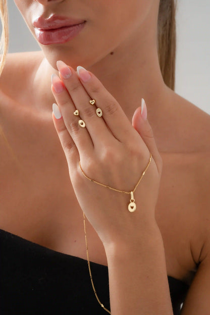 Conjunto Golden Love Oro laminado