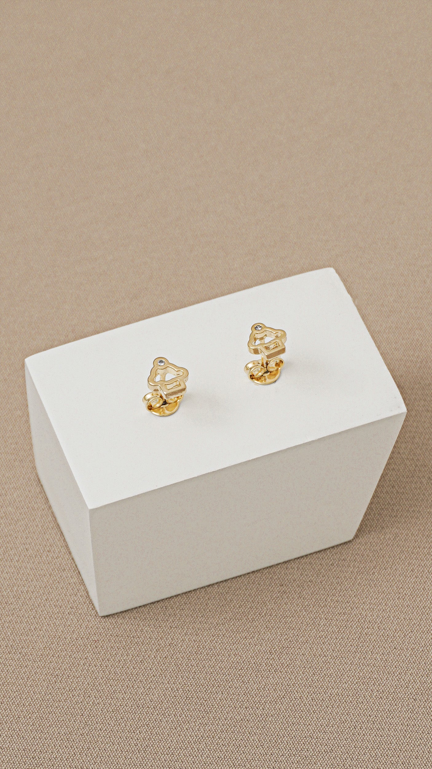 Arete Cupcake Oro laminado