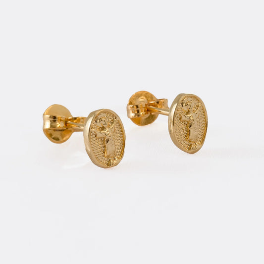 Arete Divino Niño Oro laminado