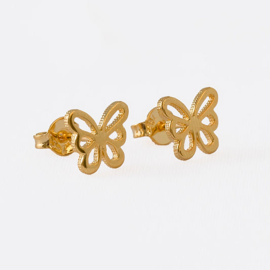 Arete Butterfly Oro laminado