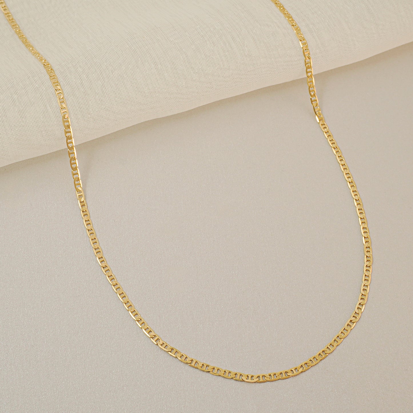 Cadena Escalera 45cms Oro laminado