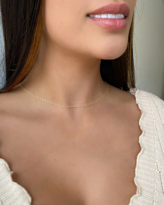 Cadena Singapur IT 1.1mm 45cm Oro laminado