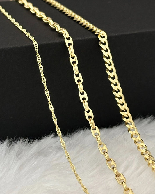 Cadena Cuban Link IT 3.1mm 65cm Oro laminado