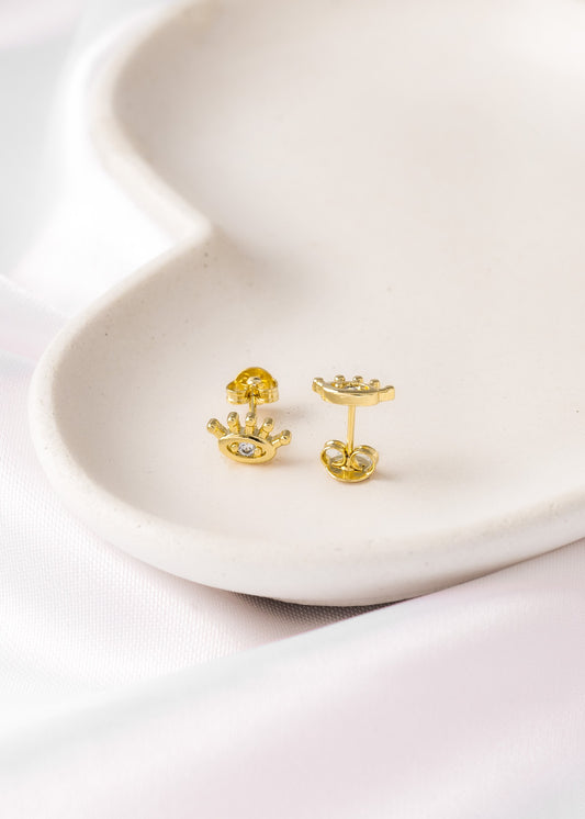 Arete Ojo Nazar Oro laminado