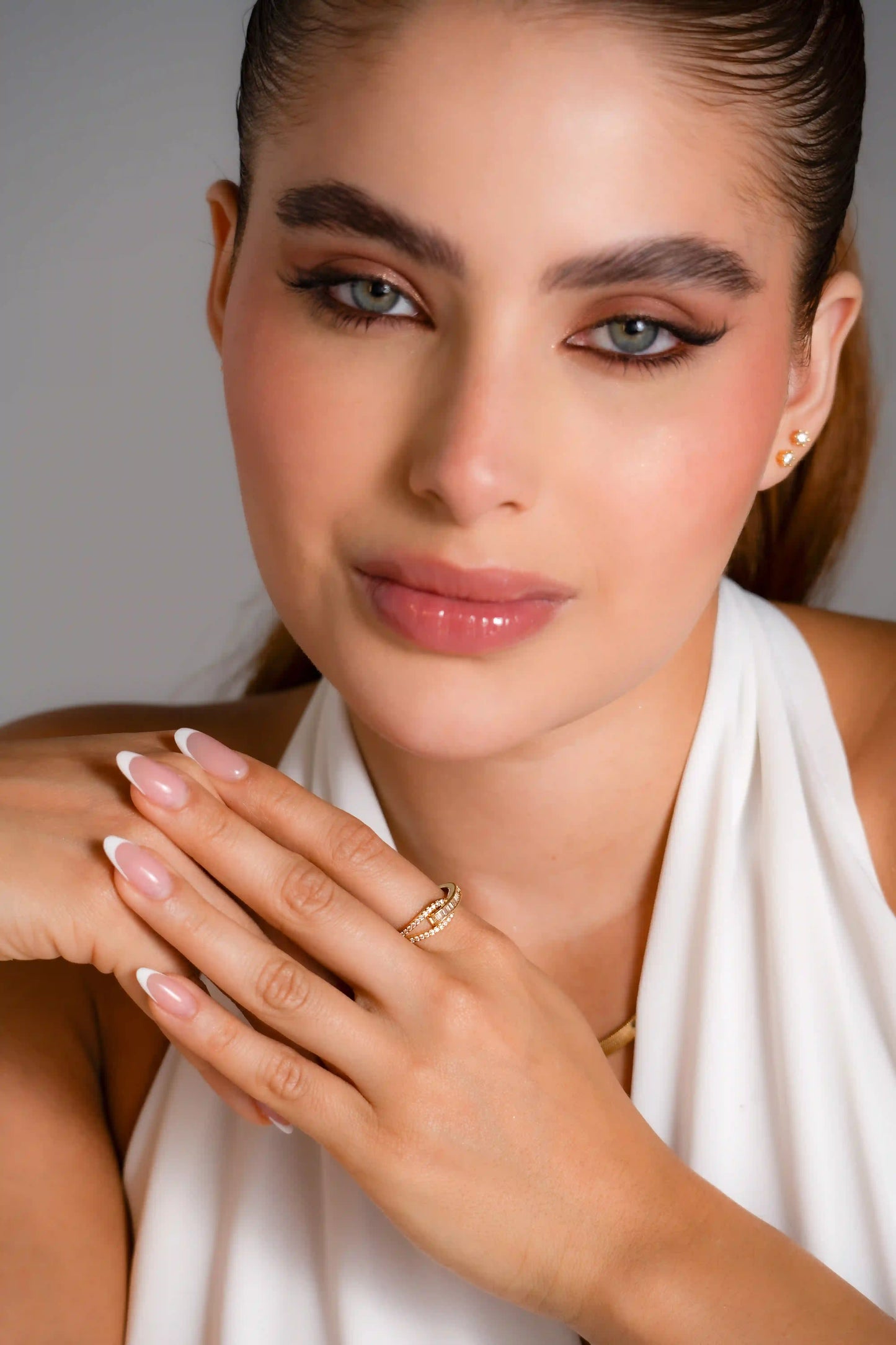 Anillo Sovering Ajustable Oro laminado