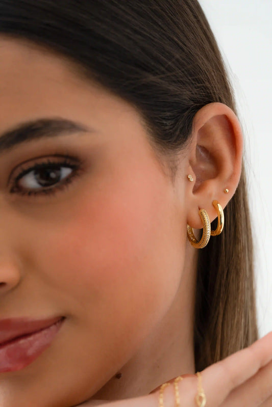 Arete Elle Oro laminado