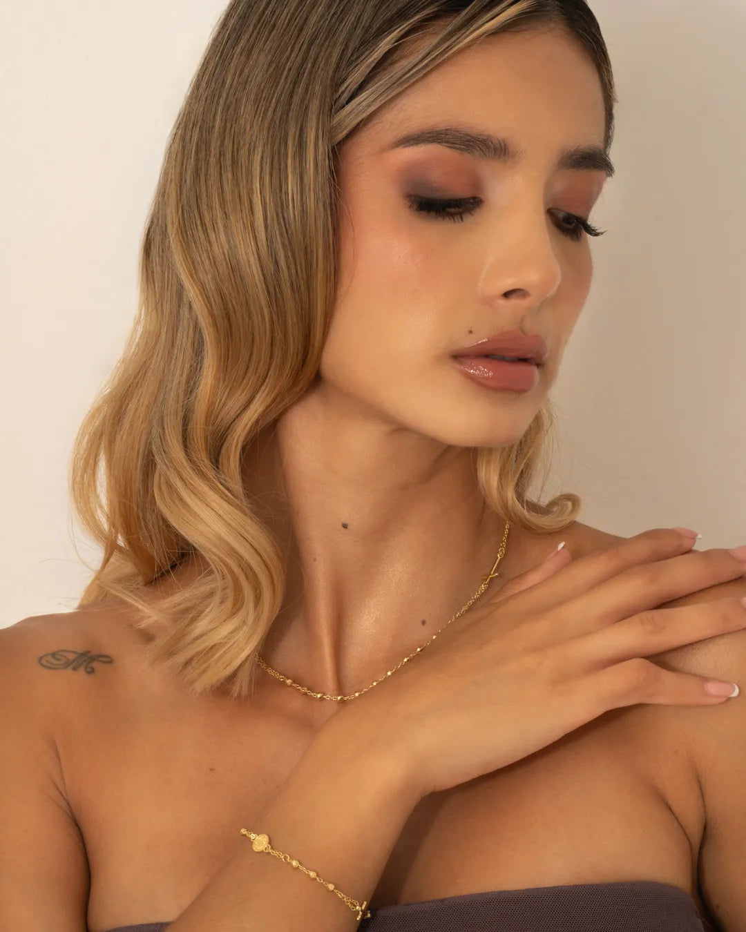 Denario Benedictus 16cm +ext Oro laminado