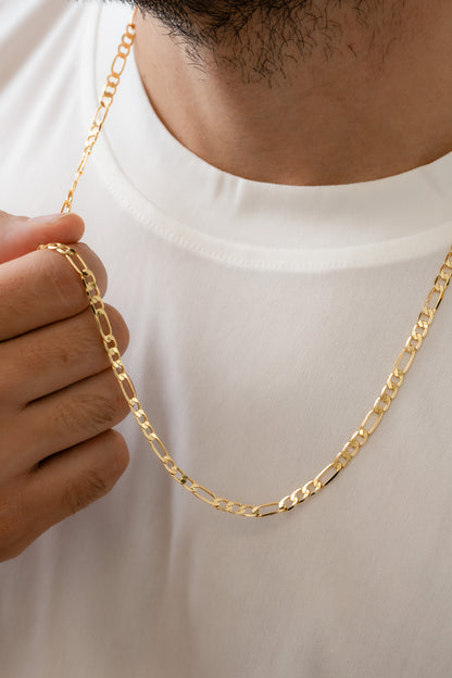 Cadena 3*1 4mm 65cms Oro laminado