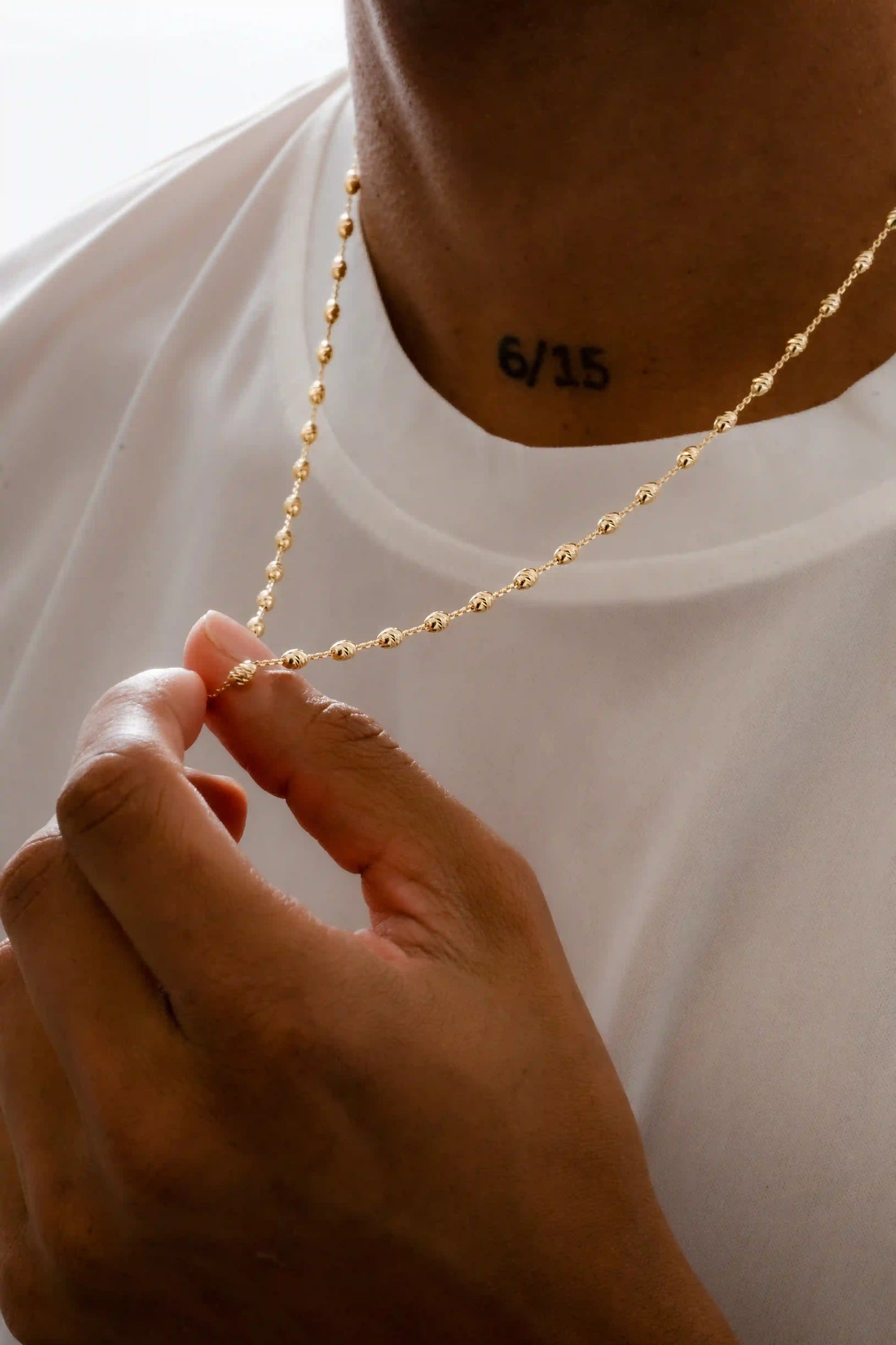 Cadena Militar Ovalada Italy IT 65cms Oro laminado