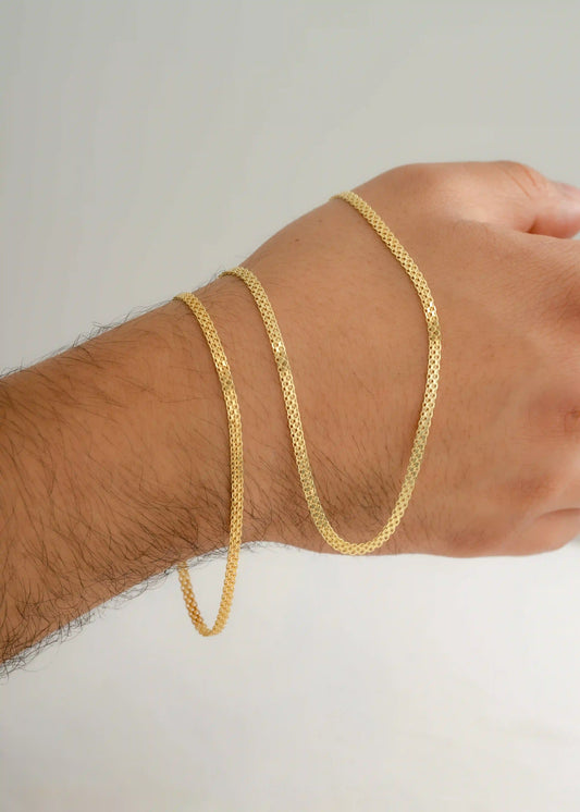 Cadena China IT 3mm 65cms Oro laminado