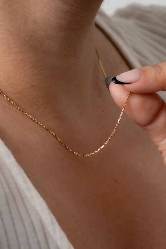 Cadena Veneciana IT 0.7mm 45cms Oro laminado