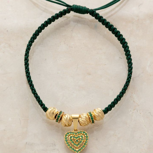 Manilla dije corazón eternal Love balines italy 6mm Oro laminado