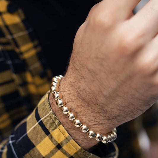 Manilla Full balín liso 8mm Oro laminado