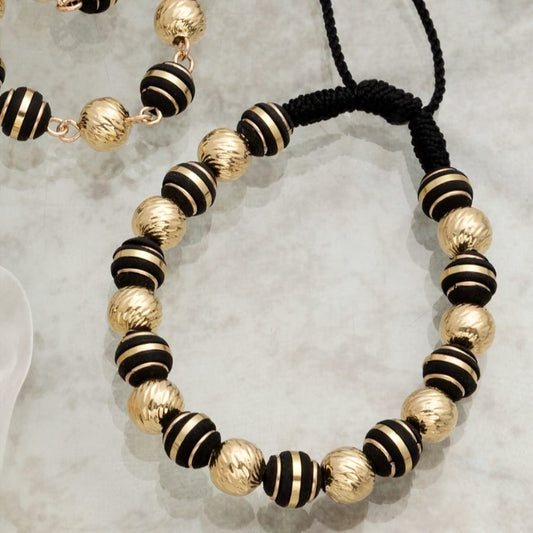 Manilla italy 8mm neopreno triple argollado 8mm Oro laminado