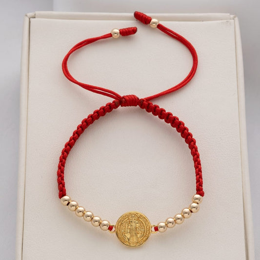 Manilla San Benito balín liso 4mm Oro laminado