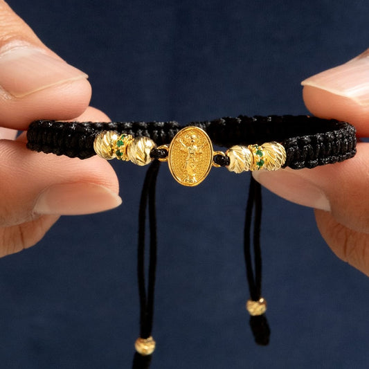 Manilla balín italy 5mm herraje Divino niño Oro laminado