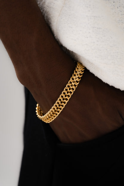 Pulsera Franco 18cms Oro laminado