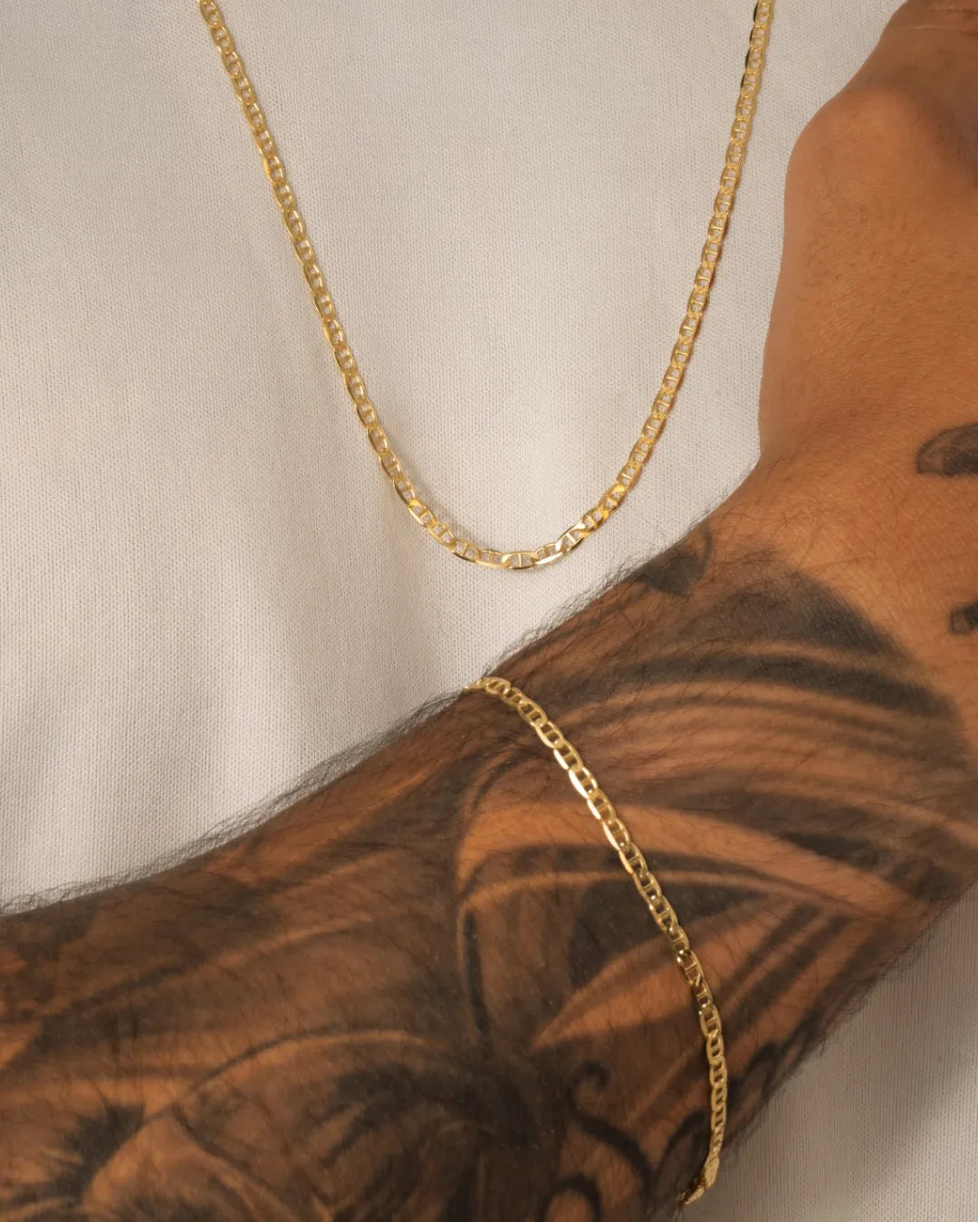 Tobillera Destellos 2.5mm 24.5 cms Oro laminado