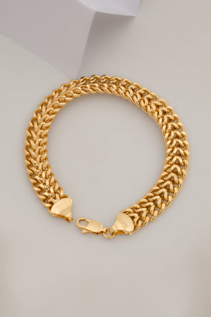 Pulsera Franco 18cms Oro laminado