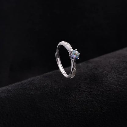 Anillo Lumiere Boreal Pave Ajustable Plata ley 925
