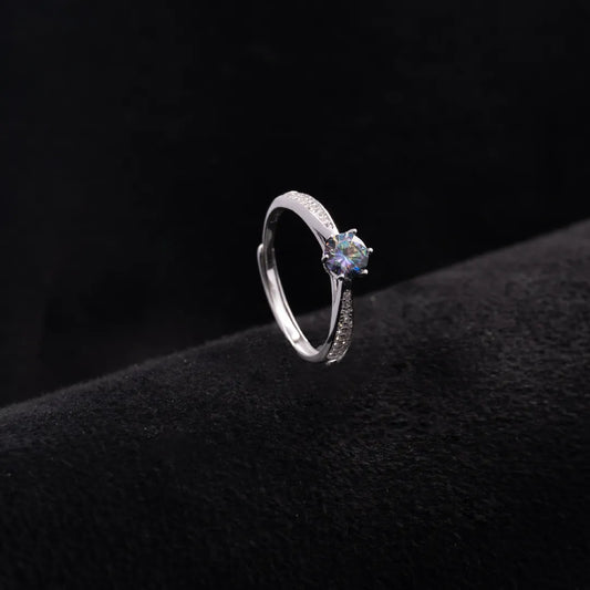 Anillo Lumiere Boreal Pave Ajustable Plata ley 925