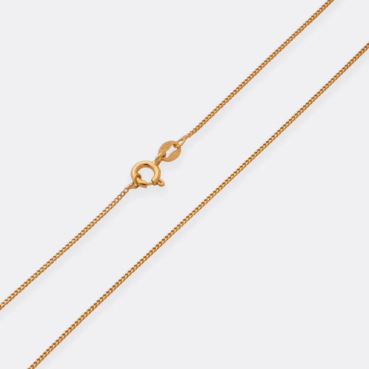 Cadena Cubanita IT 1mm 45cms Oro laminado