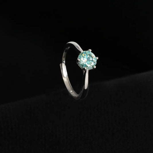 Anillo Solitario Aurora MT 6P Ajustable Plata ley 925