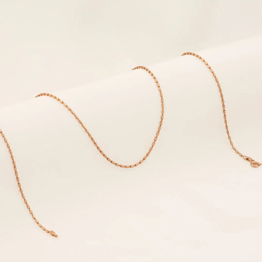 Cadena Tube Rose IT 65cm Oro laminado