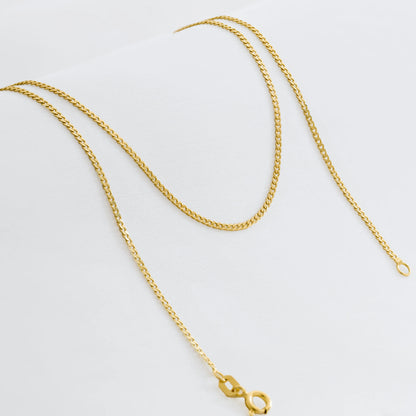 Cadena Cubanita 1.5mm 65cms Oro laminado