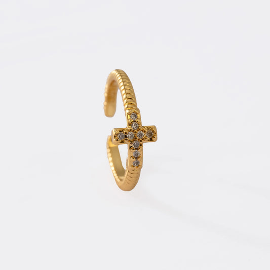 Anillo Faith Ajustable Oro laminado