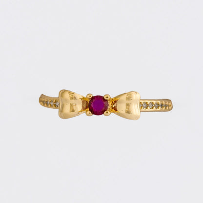 Anillo Scarlet Enchanted Ajustable + Empaque Oro laminado